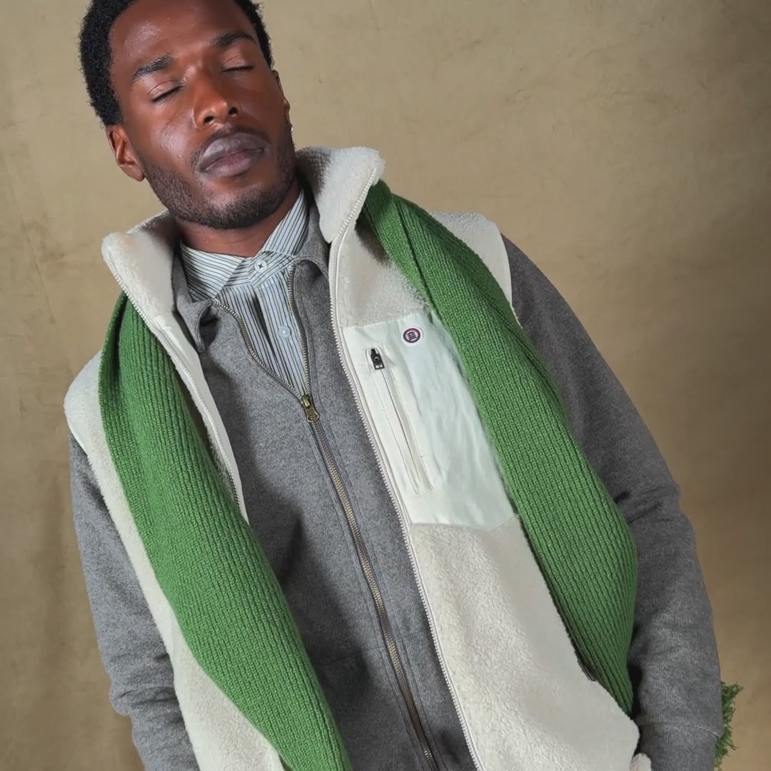 Sweat zippé avec col polo Souleman marron shitake Play