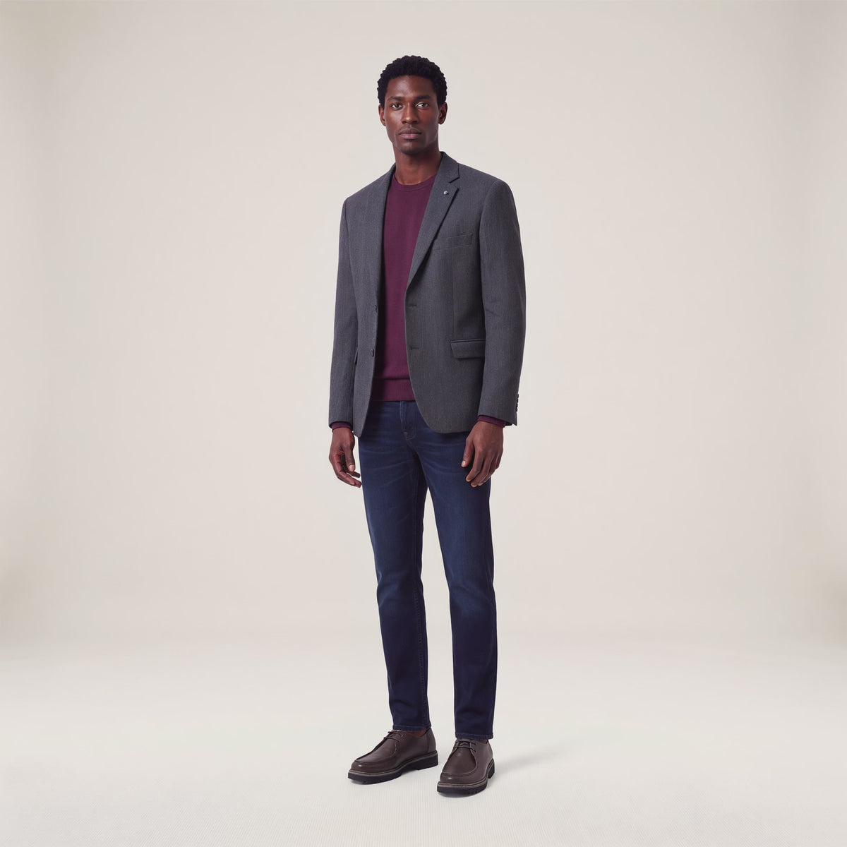 Donkerblauwe, vervaagde stretch-slimfitjeans 325 Powertwist