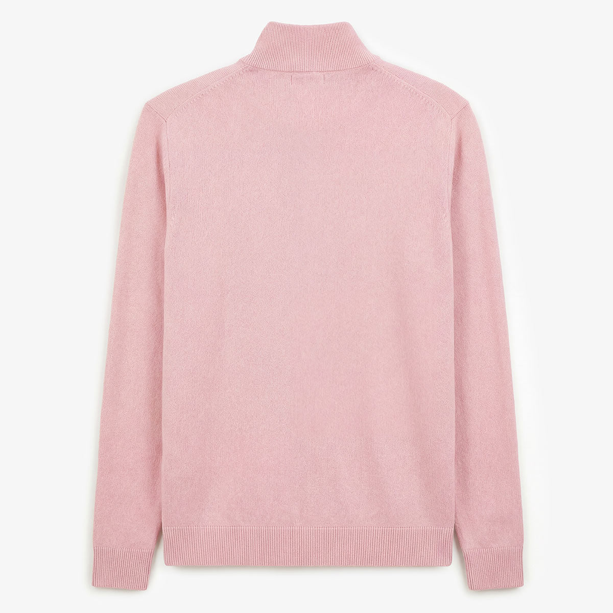 Jersey con cuello con cremallera de algodón y lana rosa Malo para hombre SERGE BLANCO