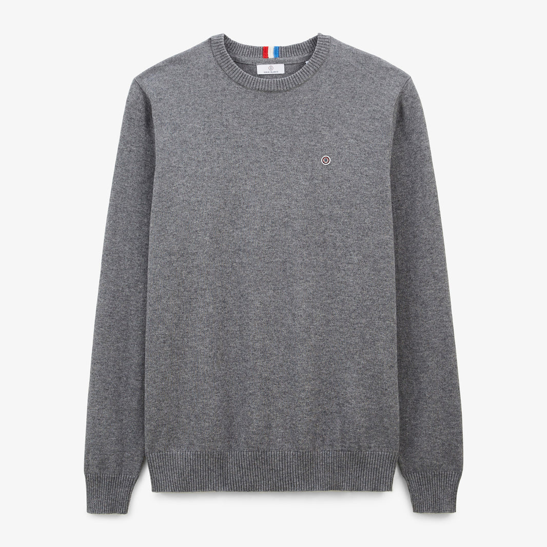 Maximus herentrui van gemêleerd grijs katoen en wol van SERGE BLANCO