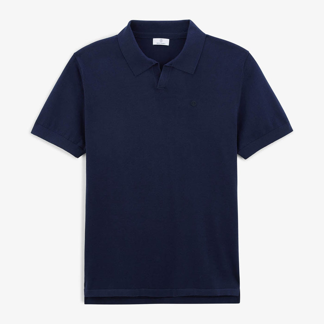 Marvin Short-Sleeve Cotton Polo Shirt in Midnight Blue for Men by SERGE BLANCO
