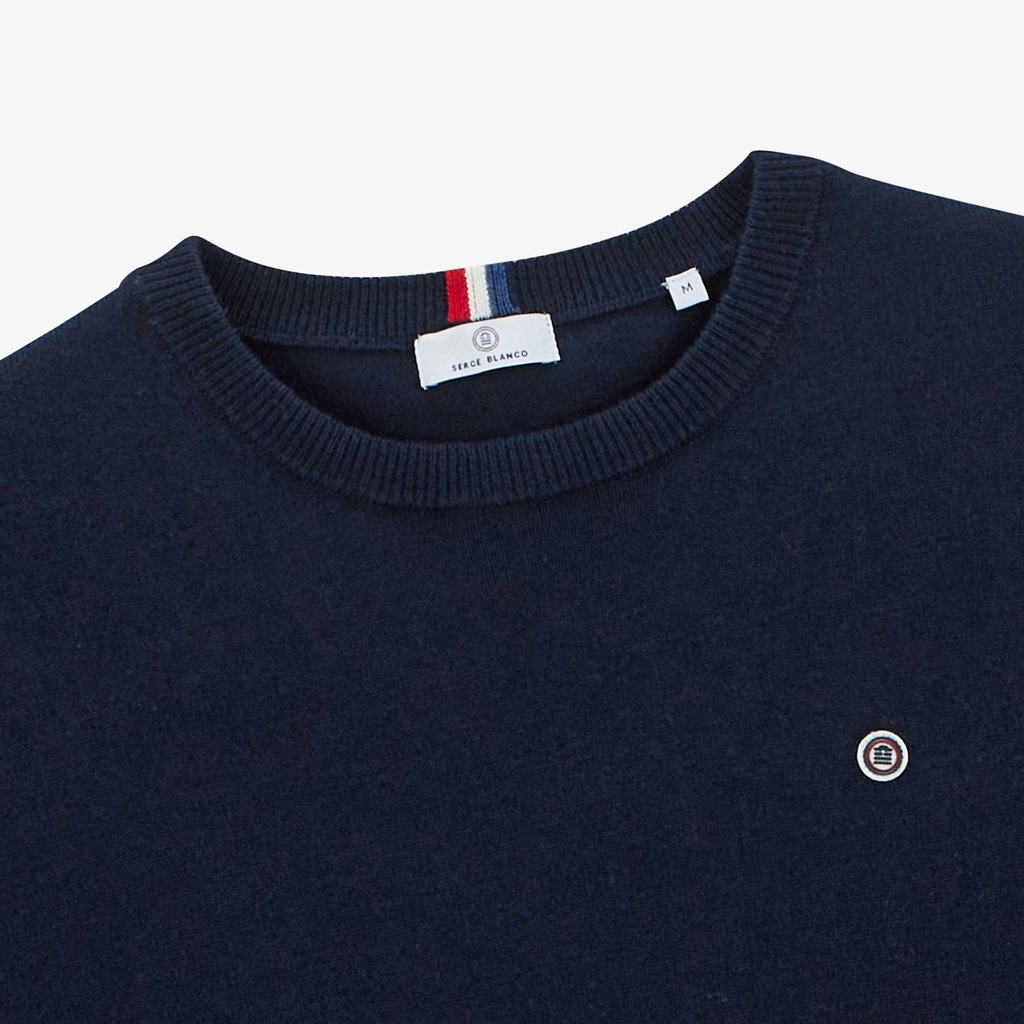 Pull Maximus Col Rond Dark Navy Homme SERGE BLANCO