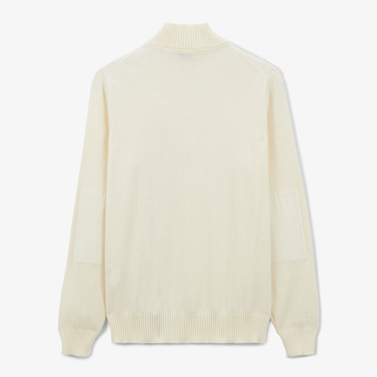 Pull Merton Col Zippé Off White Badge Tricolore Homme SERGE BLANCO