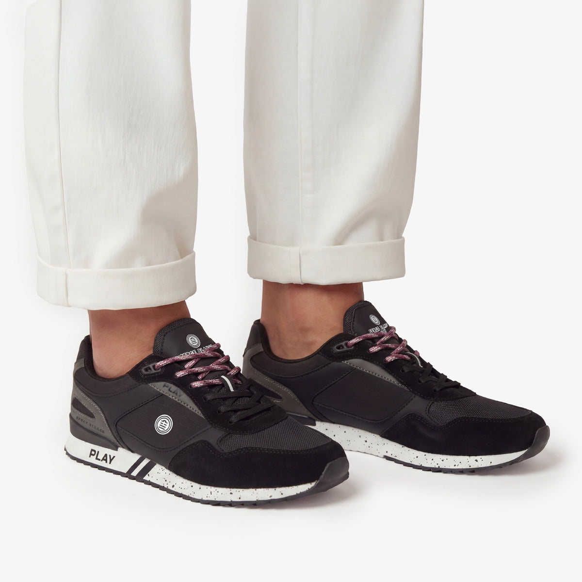 Sneaker Chamonix semelle tachetée noire Homme SERGE BLANCO