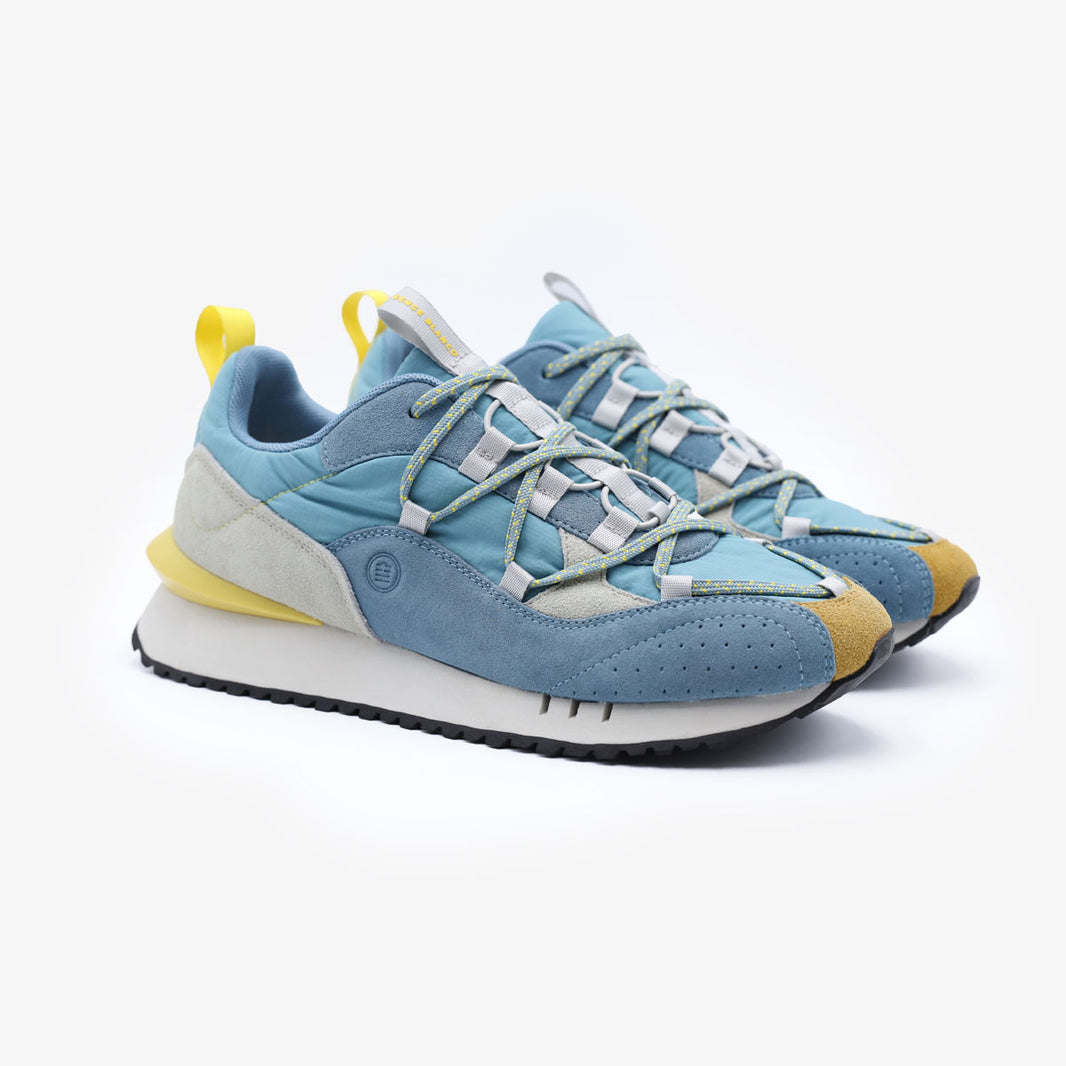 Apollo Sneakers in Sky Blue, Yellow, and Gray for Men by SERGE BLANCO