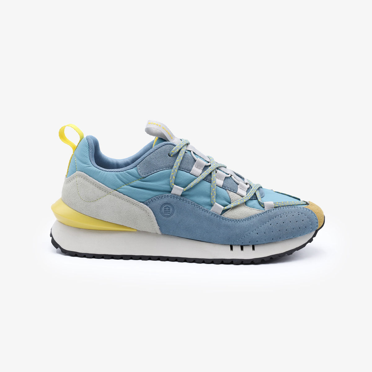 Bróga Sneakers Apollo d'Fhir SERGE BLANCO i nGorm Spéire, Buí agus Liath