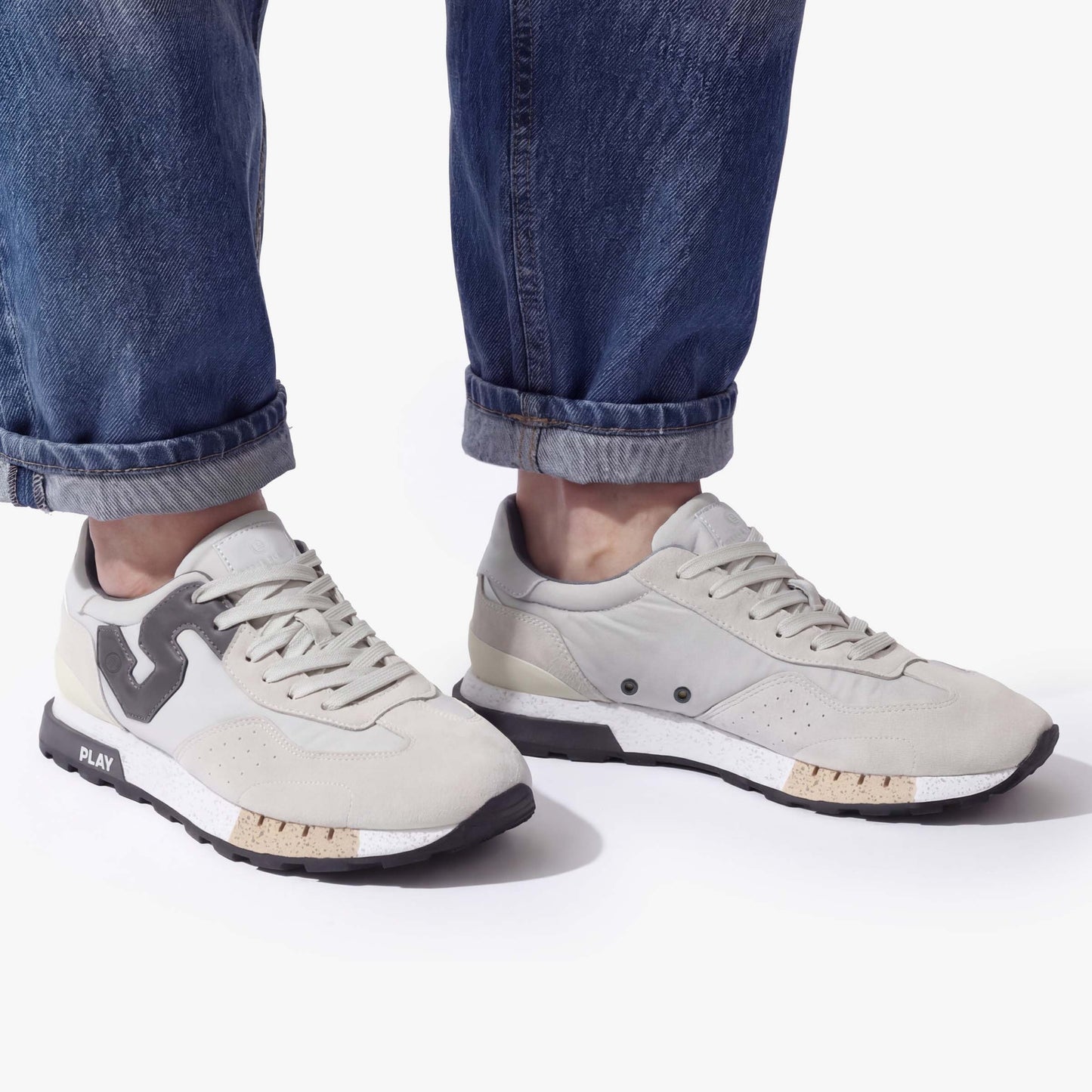 Sneakers Nances Gris Clair et Foncé Homme SERGE BLANCO