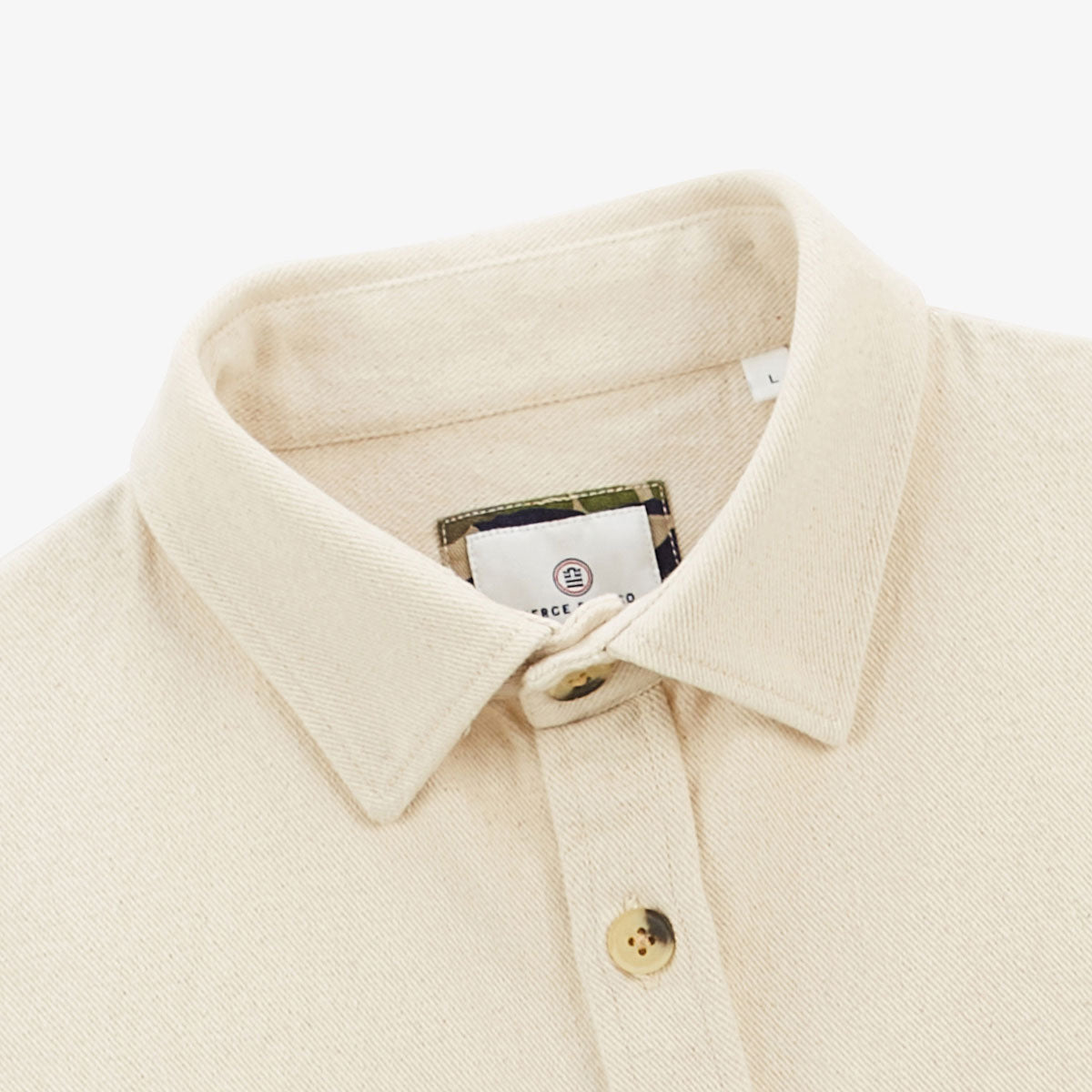 Surchemise En Coton Twill Brossé Clovis Blanc Ivoire Homme SERGE BLANCO