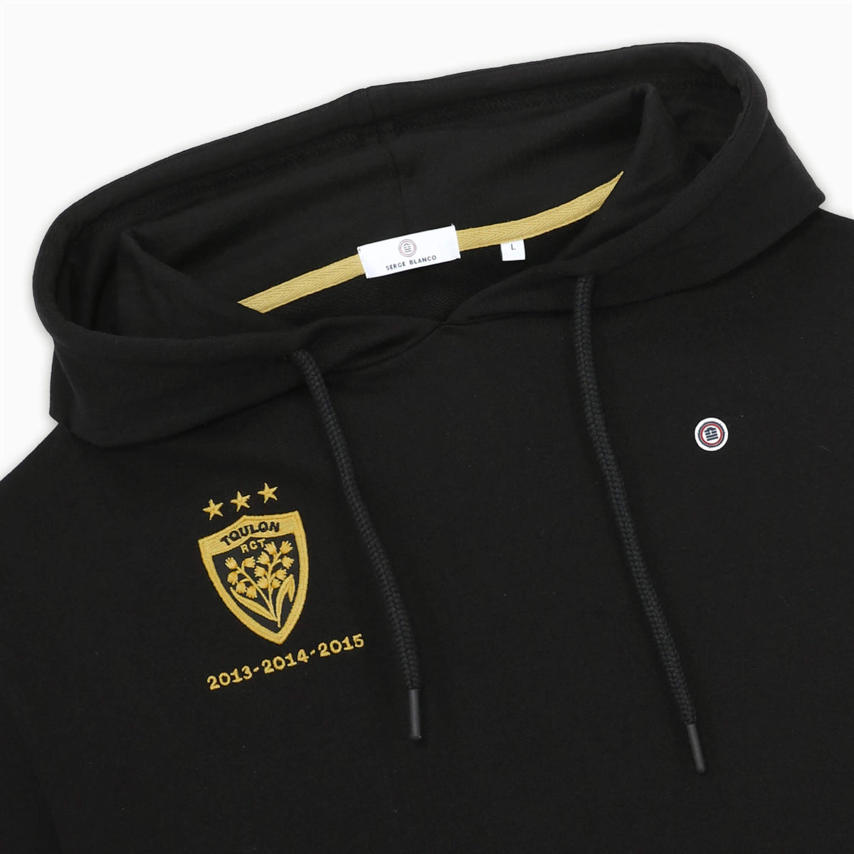 Sweat A Capuche RCT Triplé Coupe d'Europe noir homme SERGE BLANCO
