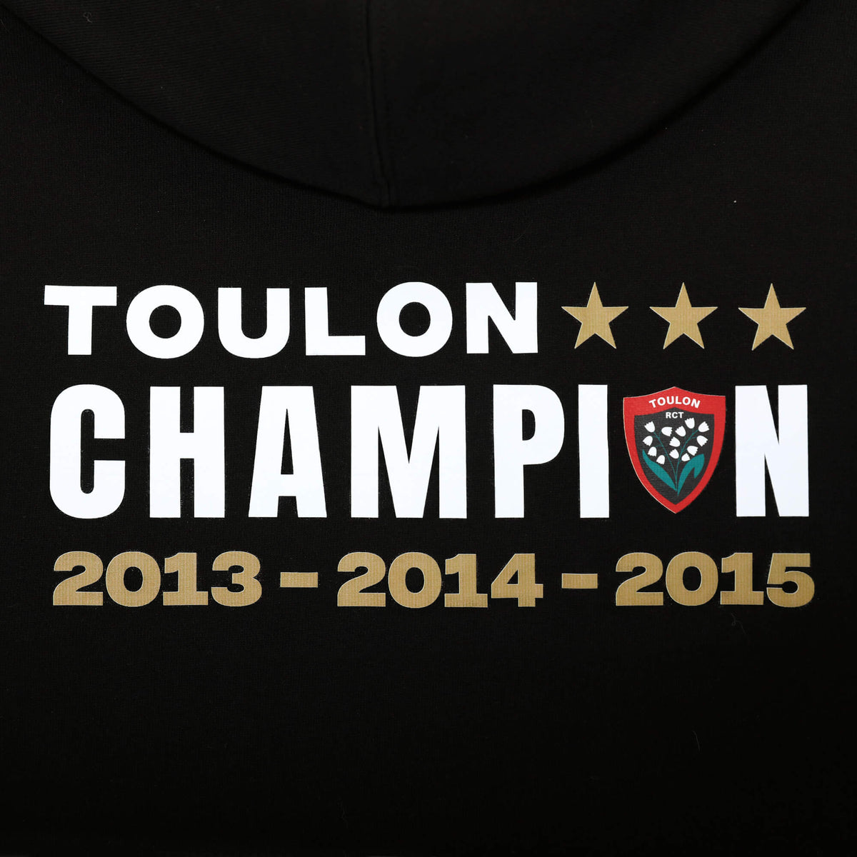 Sweat A Capuche RCT Triplé Coupe d'Europe noir homme SERGE BLANCO
