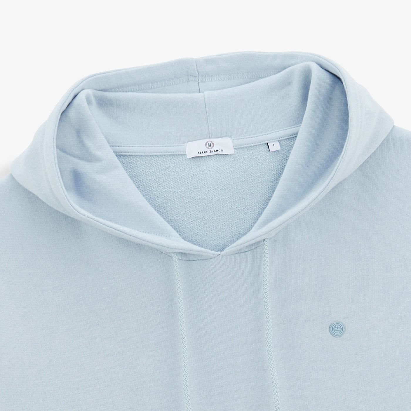 Sweat à Capuche Silas Coton Bleu Ciel Homme SERGE BLANCO