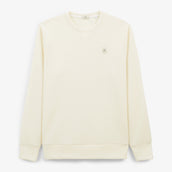 Sweat à col rond uni blanc ivoire Play