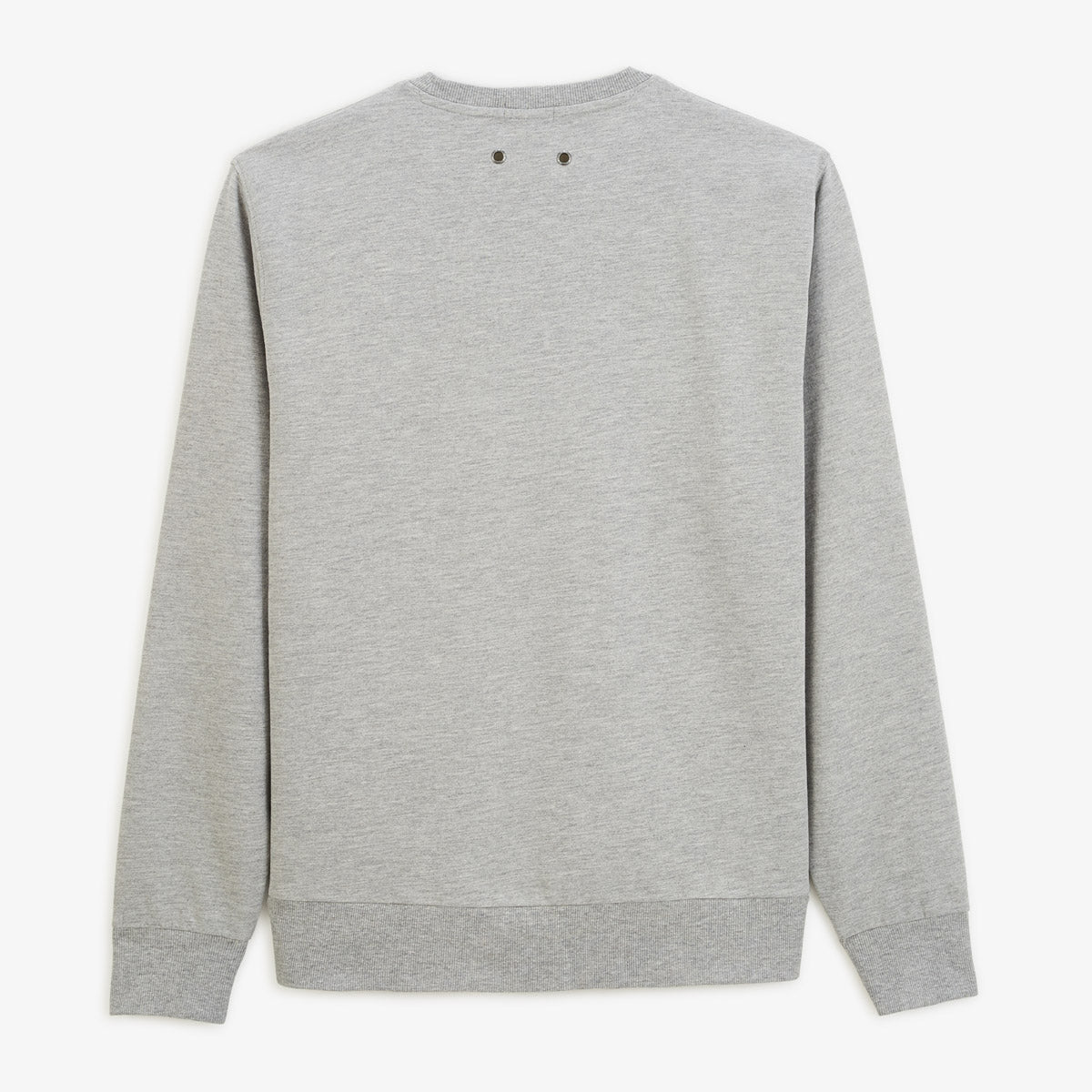 Round neck sweatshirt Archives Old dye in gray heather cotton Men SERGE BLANCO