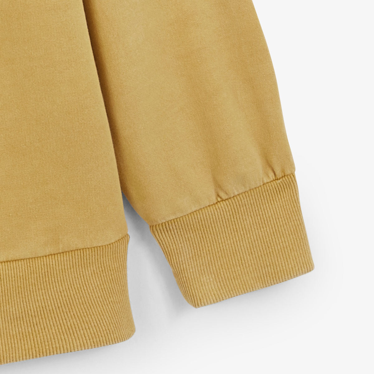 Men's SERGE BLANCO round neck sweatshirt in brass brown cotton with old dye finish