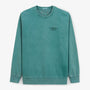 Round neck sweatshirt Archives Old dye in mint green cotton Men SERGE BLANCO