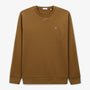 Sweat col rond en coton molleton marron noisette Homme SERGE BLANCO