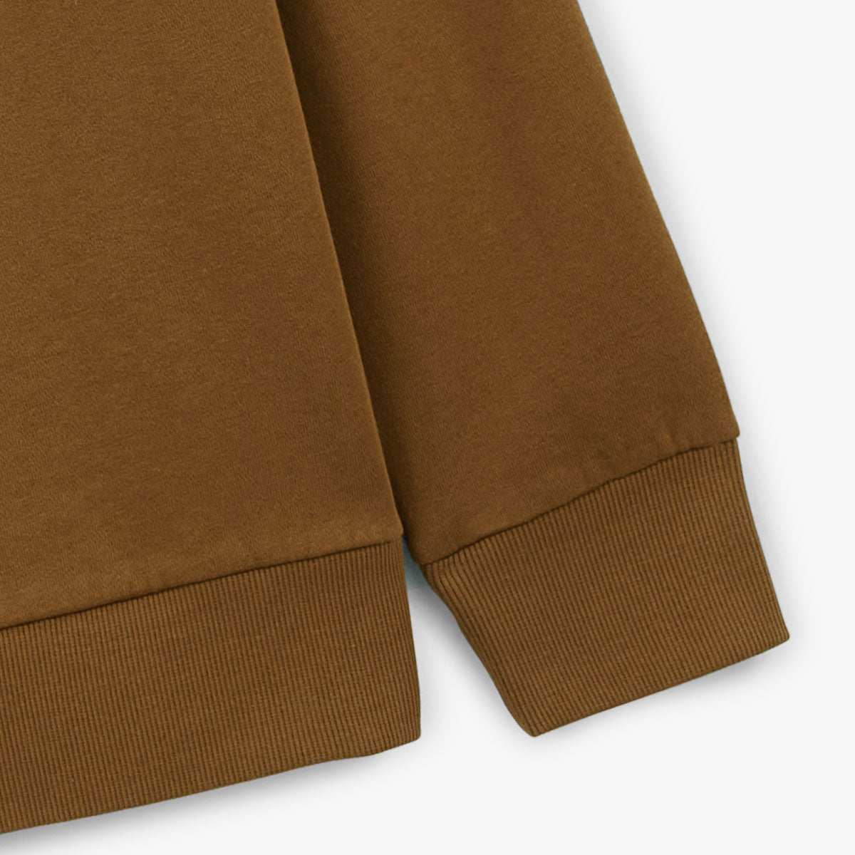 Sweat col rond en coton molleton marron noisette Homme SERGE BLANCO