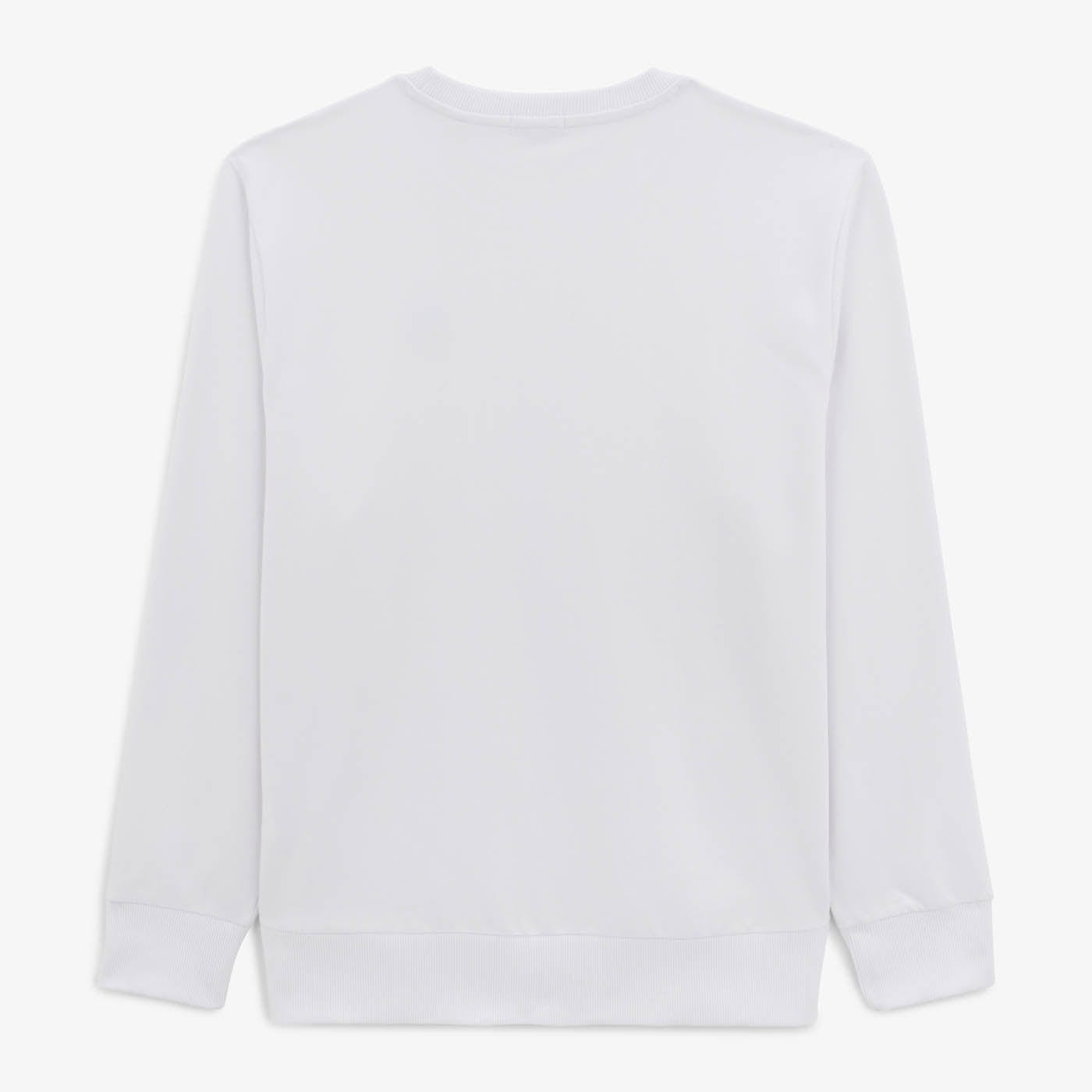 Sweat Stan En Coton Broderie Cerise Blanc Homme SERGE BLANCO