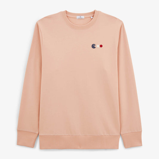 Sweat Sven En Coton Broderie Arcade Rose Skin Homme SERGE BLANCO