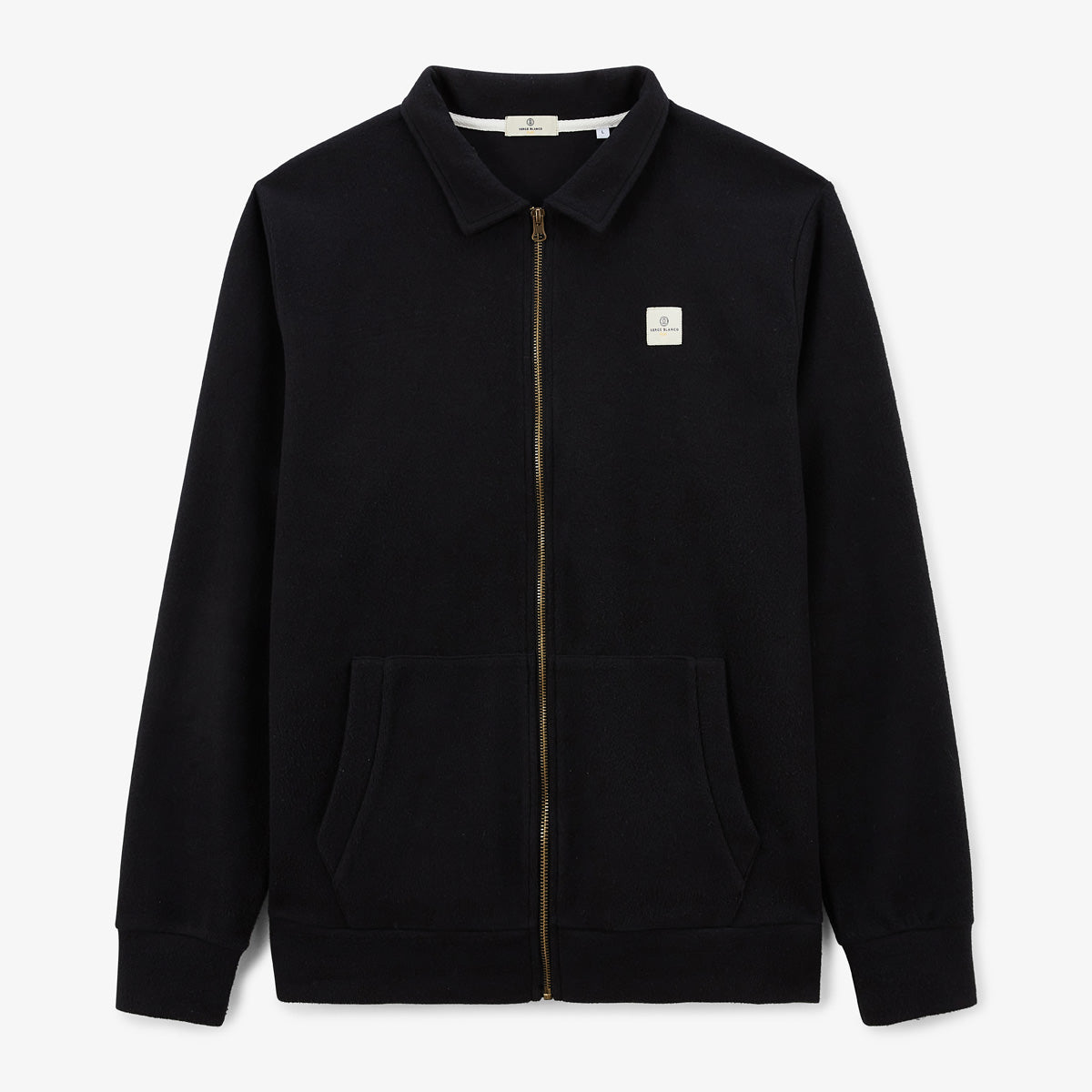 Sweat Zippé Avec Col Polo Souleman Noir Homme SERGE BLANCO