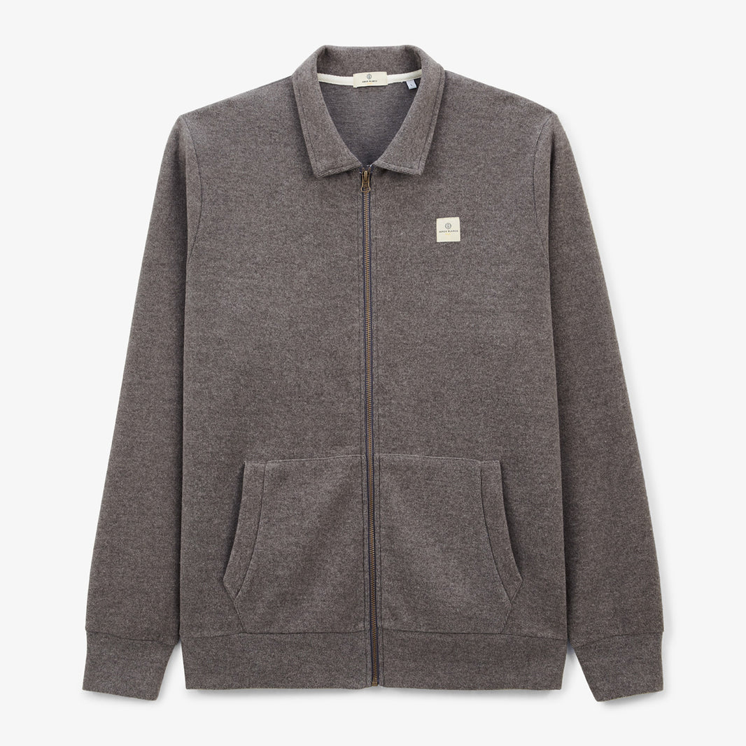 Sweat Zippé Avec Col Polo Souleman Shitake Homme SERGE BLANCO