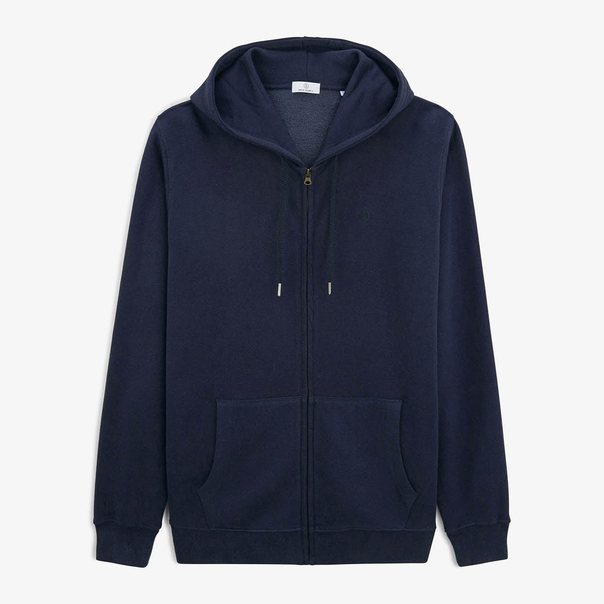 Sweat Sylvestre Zippé en Coton Dark Navy Homme SERGE BLANCO