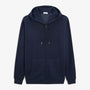 Sweat Sylvestre Zippé en Coton Dark Navy Homme SERGE BLANCO