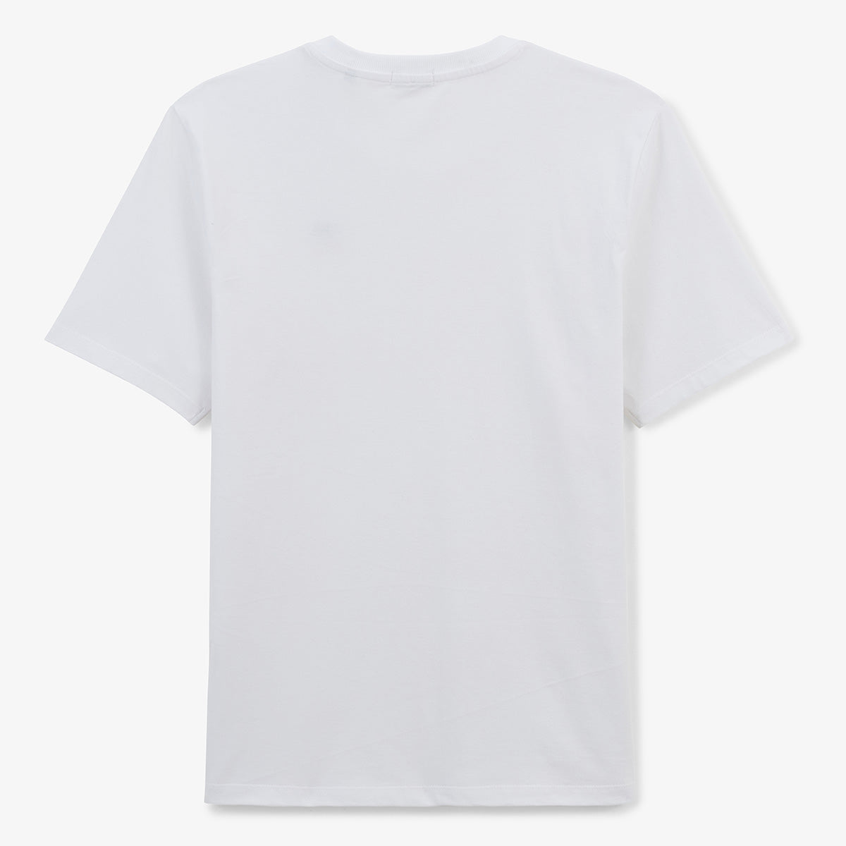 Maglietta girocollo in cotone bianco con ricamo sul petto a forma di ciliegie gialle UOMO SERGE BLANCO