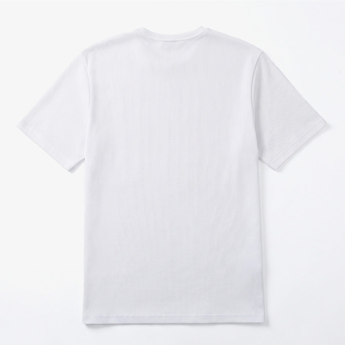 Men's White Théo Round Neck Embossed Cotton T-Shirt SERGE BLANCO
