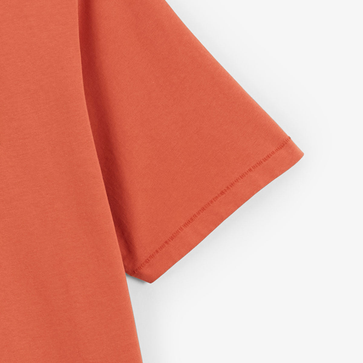 T-shirt Col Rond En Jersey de Coton Imprimé Dos Orange Rouille Homme SERGE BLANCO