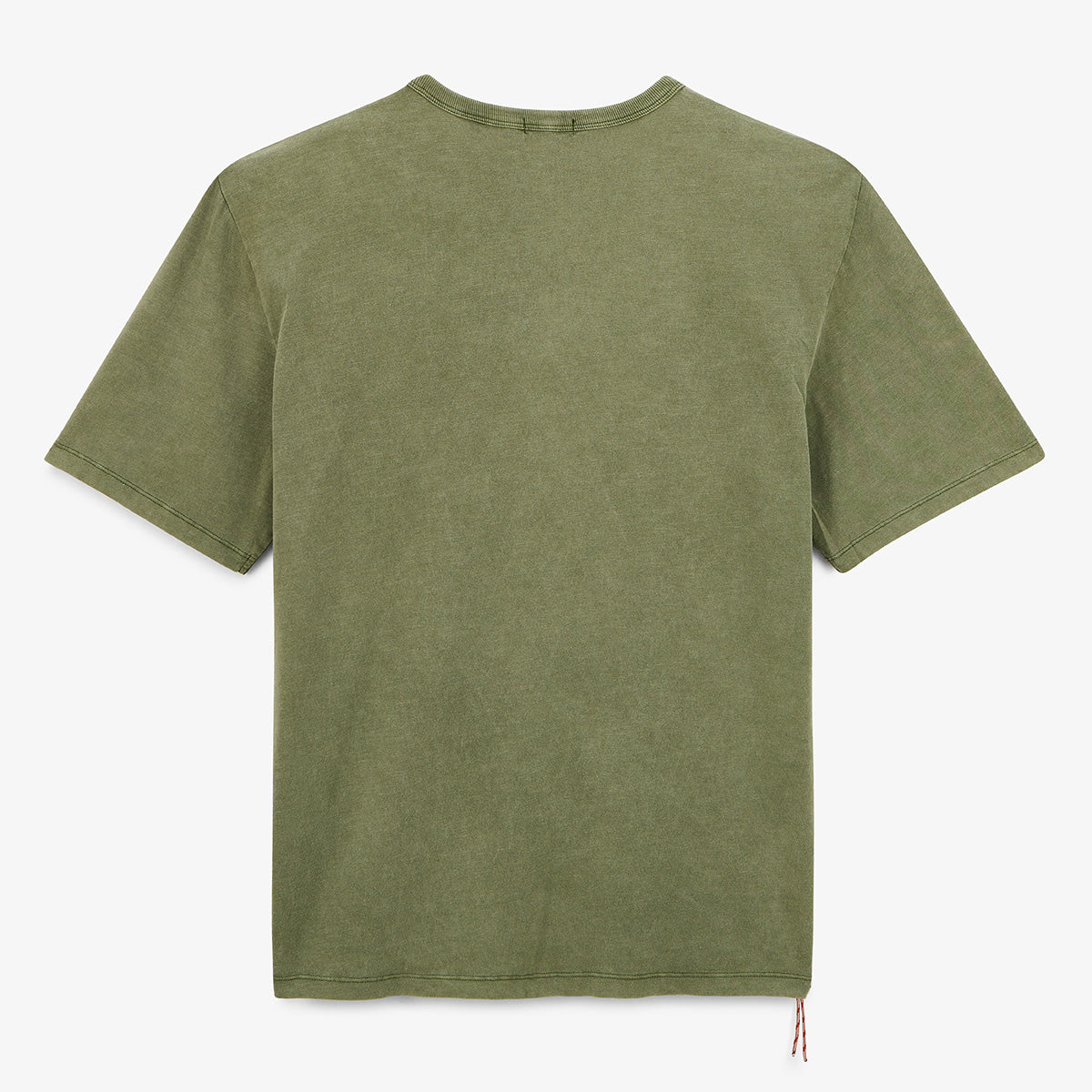 T-shirt girocollo in jersey di cotone slub pigment dye verde militare UOMO SERGE BLANCO