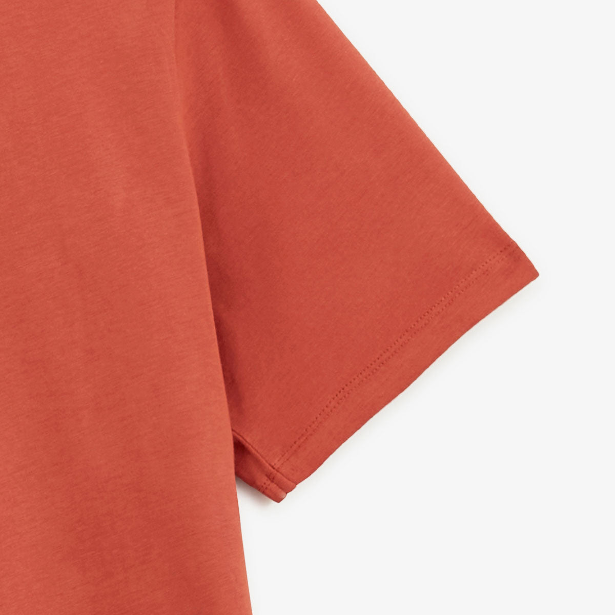 Maglietta girocollo arancione ruggine in cotone con stampa sul retro BLANCO BIARRITZ Uomo SERGE BLANCO