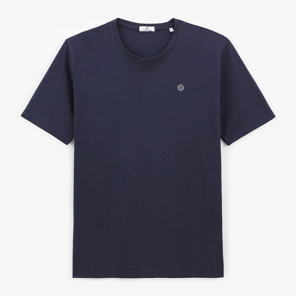 Maglietta girocollo Theo in cotone blu navy UOMO SERGE BLANCO