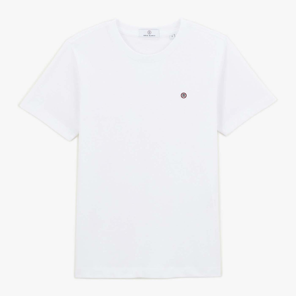 Junior white cotton crew neck t-shirt