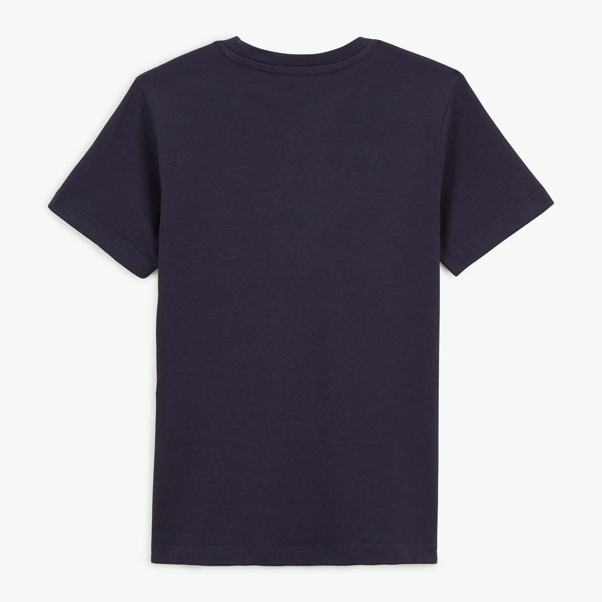 Junior dark blue cotton crew neck t-shirt