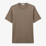 T-shirt Manches Courtes Col Rond En Coton Marron Shitake Théo Homme SERGE BLANCO