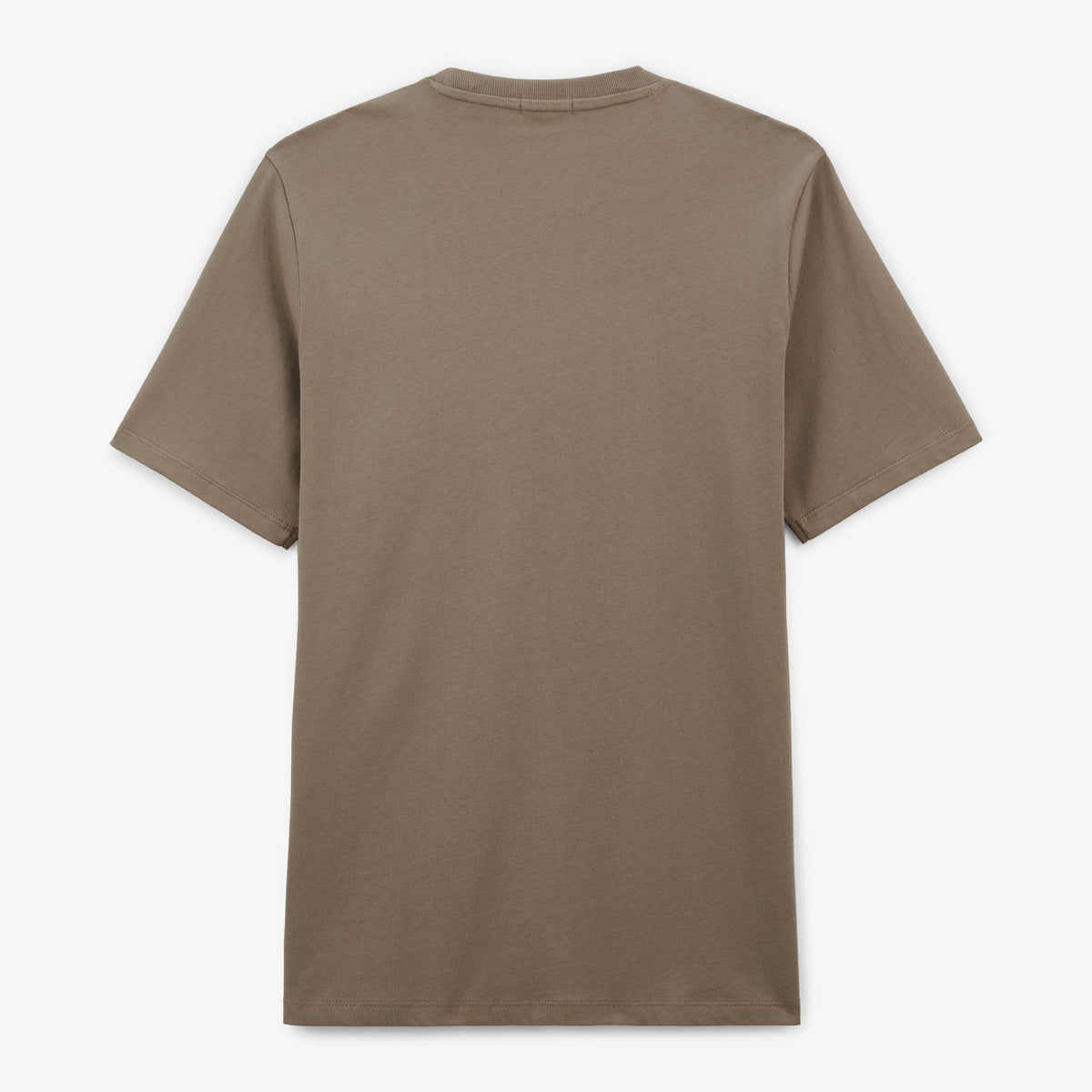 T-shirt Manches Courtes Col Rond En Coton Marron Shitake Théo Homme SERGE BLANCO