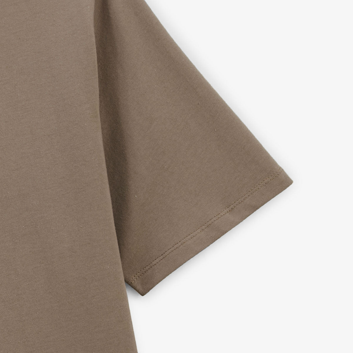 T-shirt Manches Courtes Col Rond En Coton Marron Shitake Théo Homme SERGE BLANCO