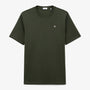 T-shirt Manches Courtes Col Rond En Coton Vert Militaire Théo Homme SERGE BLANCO