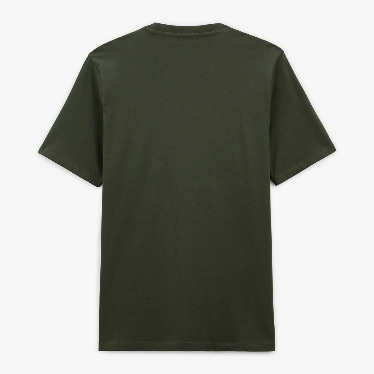 T-shirt Manches Courtes Col Rond En Coton Vert Militaire Théo Homme SERGE BLANCO