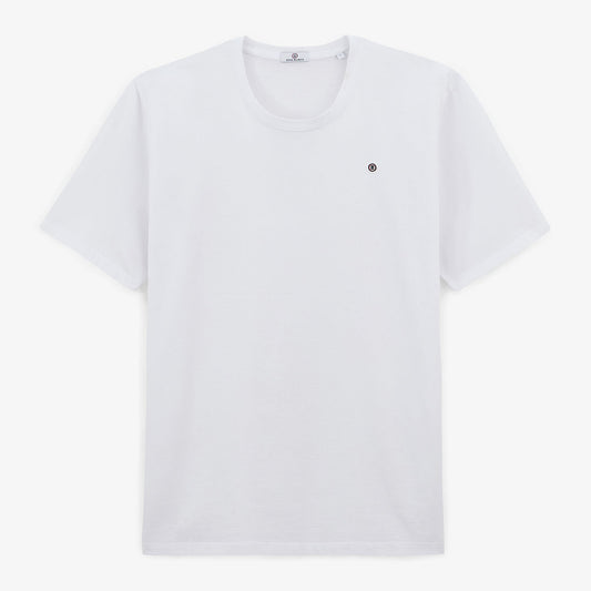 T-shirt Théo Blanc Col Rond En Coton Homme SERGE BLANCO