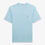 T-shirt Manches Courtes Col Rond Tim Bleu Ciel Avec Poche Poitrine Homme SERGE BLANCO