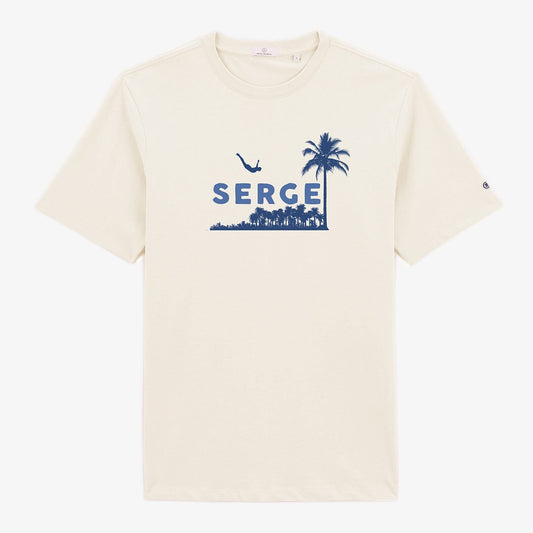 T-shirt Manches Courtes Col Rond Turin Imprimé Serge Blanc Casse Latte Homme SERGE BLANCO