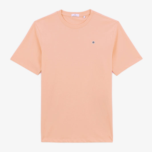 T-shirt Manches Courtes En Coton Col Rond Théo Rose Skin Homme SERGE BLANCO