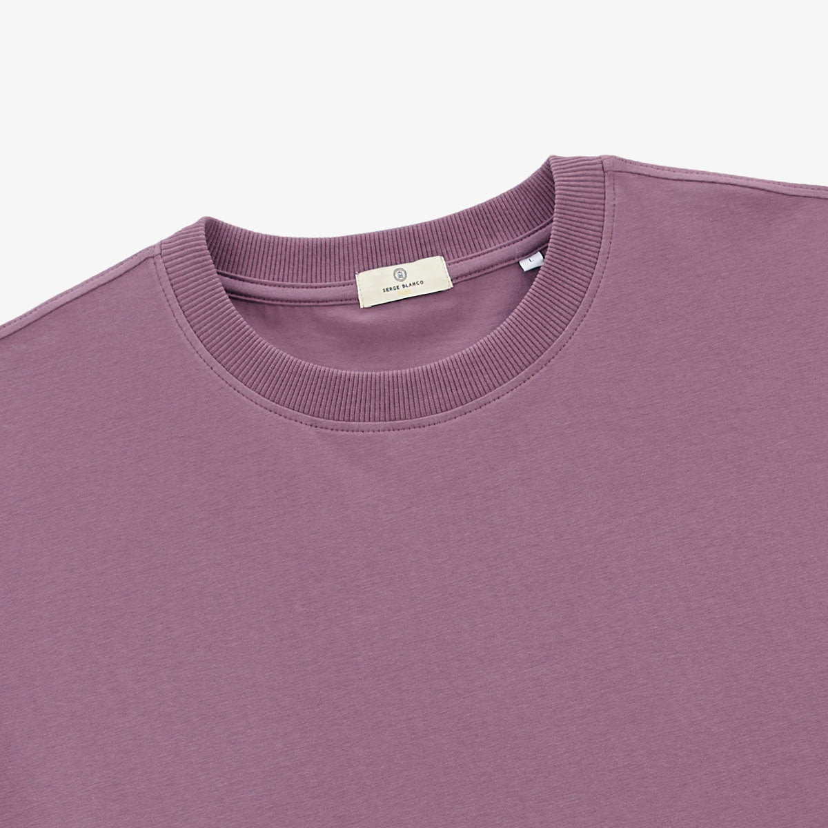 T-shirt Manches Courtes En Coton Stretch Violet Pourpre Tarike Homme SERGE BLANCO