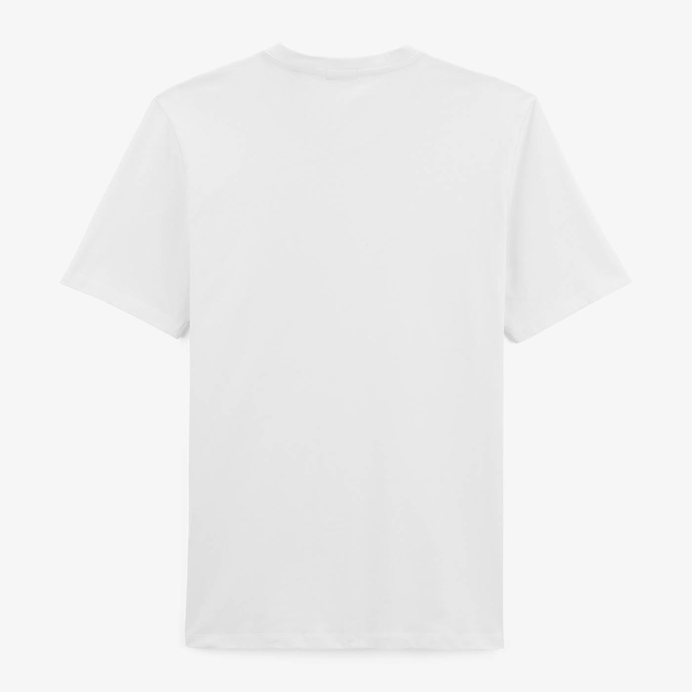 T-shirt Manches Courtes Thibault En Coton Col V Homme Blanc SERGE BLANCO