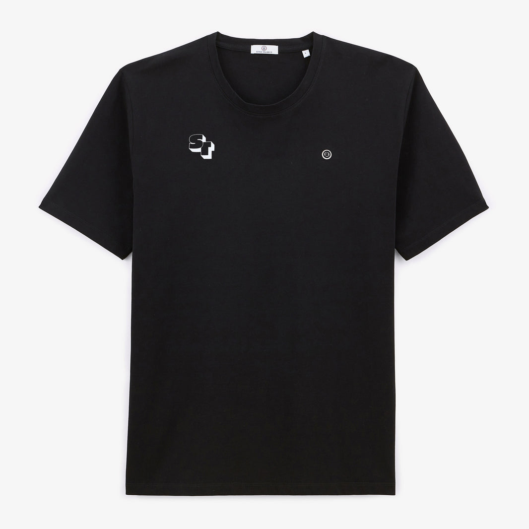 T-shirt « ST 3D » noir Stade Toulousain présenté à plat, vu de face.