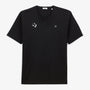 Black "ST 3D" Stade Toulousain T-shirt, shown laid flat, front view.