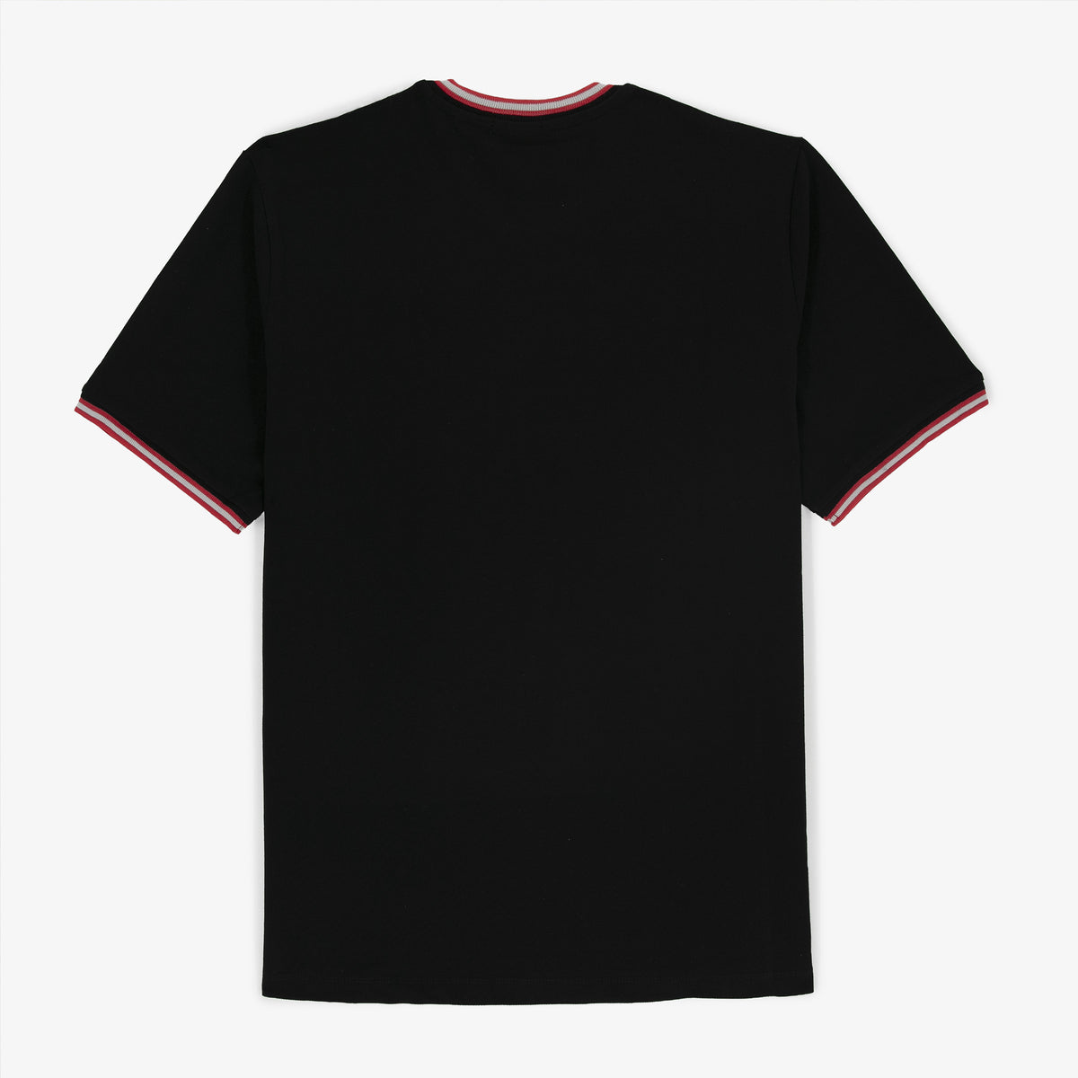 Maglietta STADE nera in cotone con collo e maniche bordati con il logo dello Stade Toulousain