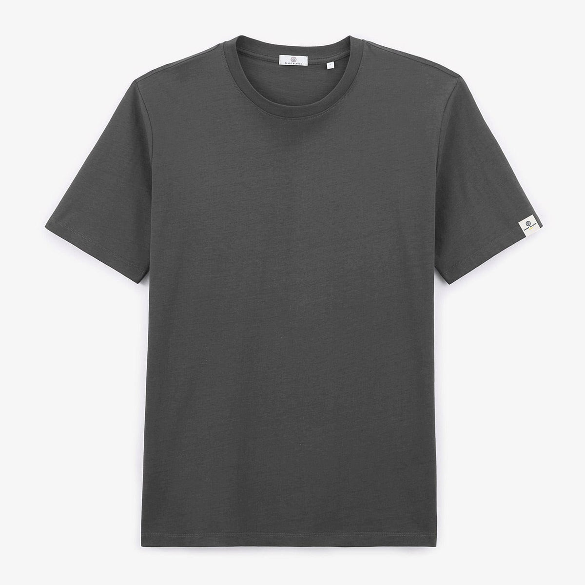 T-shirt Manches Courtes Col Rond Teva Homme Anthracite En Coton Gris SERGE BLANCO